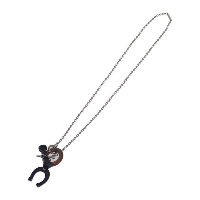 エルメス HERMES モビール・エケストル  ネックレス メタル バッファローホーン ブラウン ブラック レディース メンズ【中古】【Aランク】の画像
