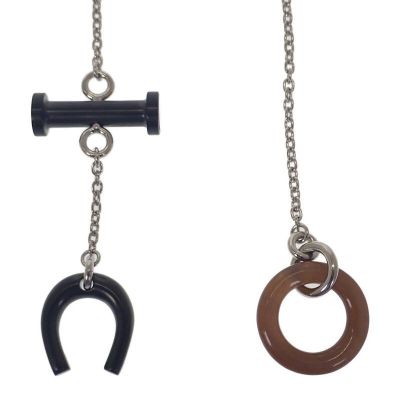 エルメス HERMES モビール・エケストル  ネックレス メタル バッファローホーン ブラウン ブラック レディース メンズ【中古】【Aランク】の画像