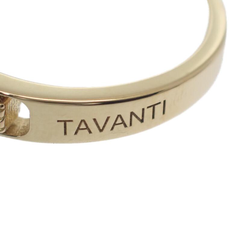 TAVANTI タヴァンティ 15.5号 リング 指輪 K18イエローゴールド ダイヤモンド ターコイズ レディース アクセサリー【中古】【Aランク】の画像