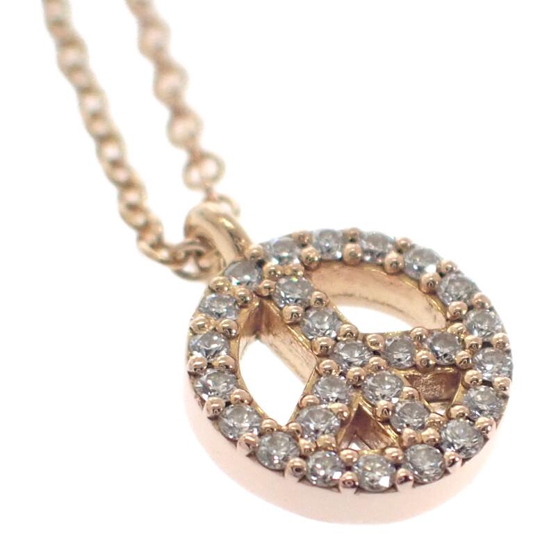 ティファニー TIFFANY&Co. メトロピースサイン ネックレス K18ピンクゴールド 18金 ダイヤモンド レディース【中古】【Aランク】の画像