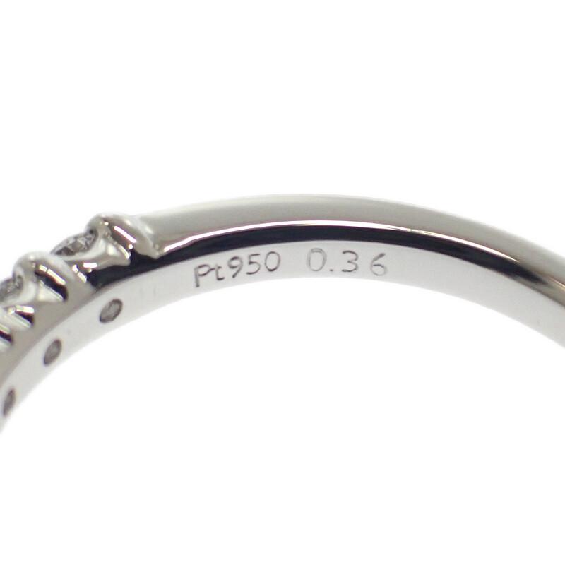 タサキ TASAKI ピアチェーレ ハーフエタニティ 5号 リング 保証書 箱付 刻印あり  Pt950プラチナ ダイヤモンド【中古】【Aランク】の画像