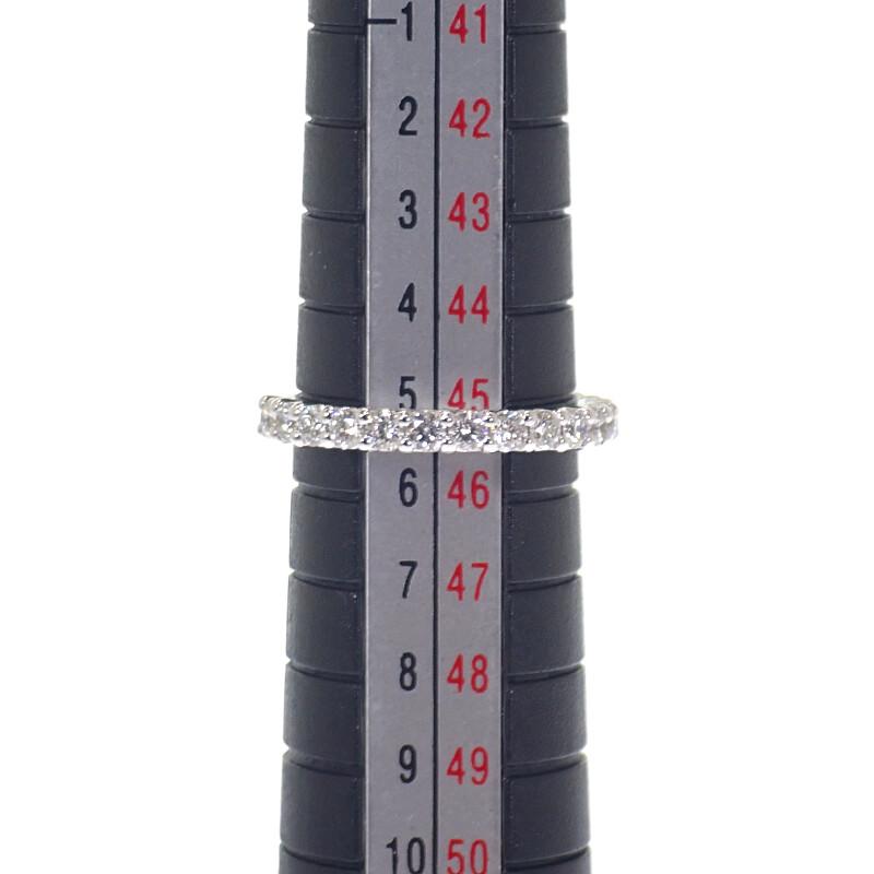 タサキ TASAKI ピアチェーレ ハーフエタニティ 5号 リング 保証書 箱付 刻印あり  Pt950プラチナ ダイヤモンド【中古】【Aランク】の画像