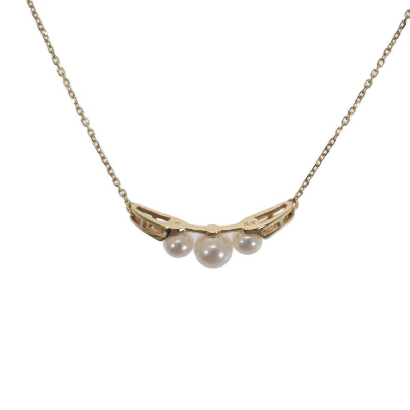 MIKIMOTO（ミキモト） MIKIMOTO 3連 パールペンダント ネックレス K18