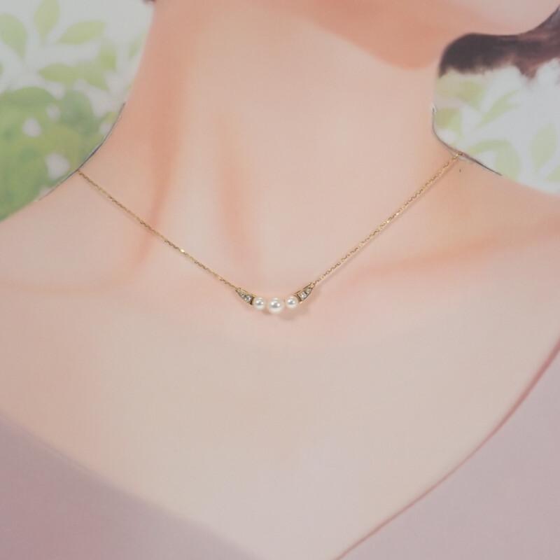 MIKIMOTO（ミキモト） MIKIMOTO 3連 パールペンダント ネックレス K18