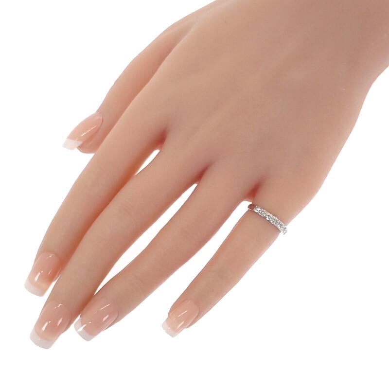 デザインジュエリー 6号 リング 指輪 Pt900プラチナ ダイヤモンド 0.51ct レディース アクセサリー【中古】【Aランク】の画像