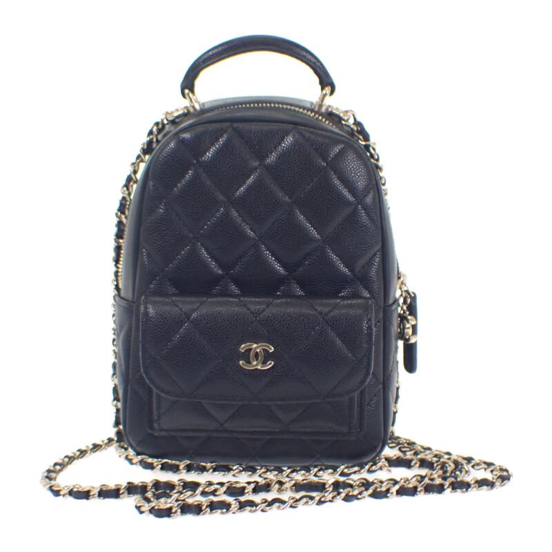 CHANEL（シャネル） タイムレスクラシック AP3753 リュック デイパック キャビアスキン ブラック ゴールド金具 レディース【中古 ...