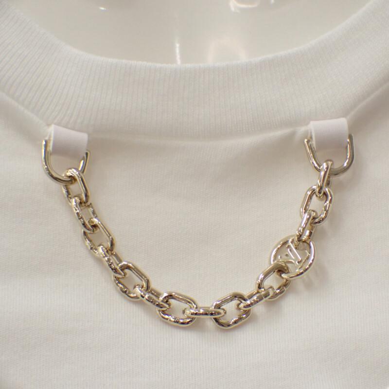 ルイヴィトン LOUIS VUITTON クロップトップ XS 1AHJHR 半袖Ｔシャツ カーシブシグネチャー ホワイト 白 レディース【中古】【Aランク】の画像