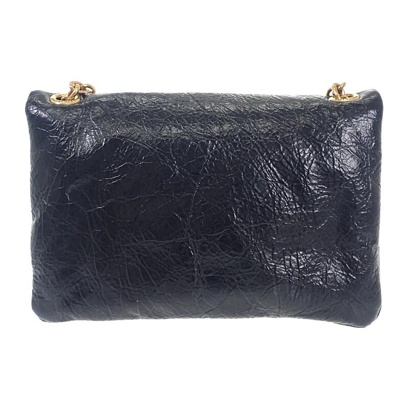 バレンシアガ BALENCIAGA Monaco ナノ バッグ 8105622ABLP1000 ショルダーバッグ ラムスキン ブラック レディース【中古】【Aランク】の画像