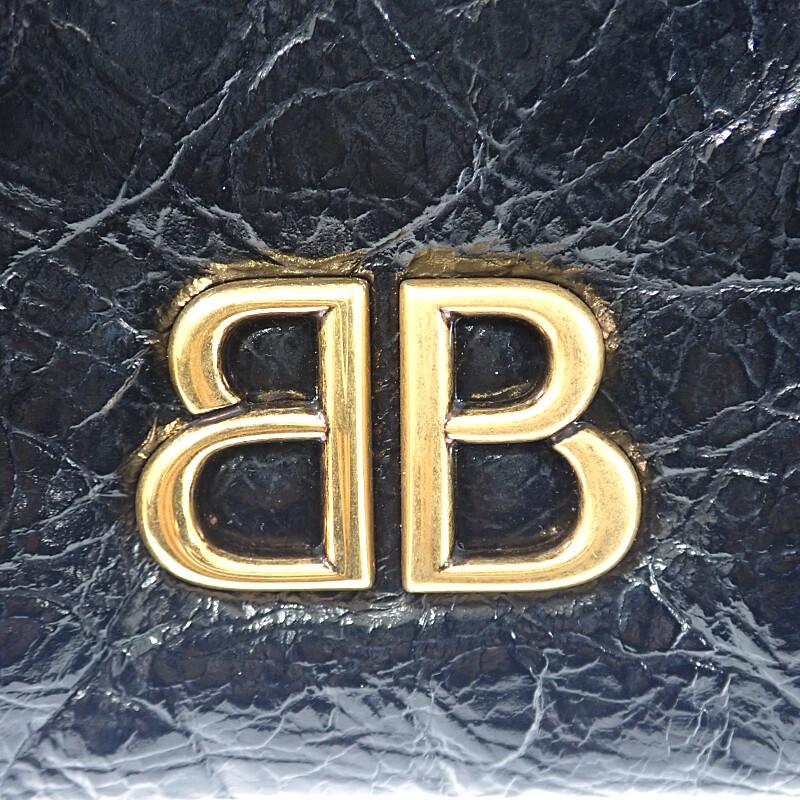 バレンシアガ BALENCIAGA Monaco ナノ バッグ 8105622ABLP1000 ショルダーバッグ ラムスキン ブラック レディース【中古】【Aランク】の画像
