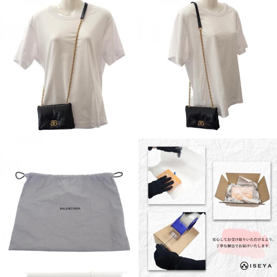 バレンシアガ BALENCIAGA Monaco ナノ バッグ 8105622ABLP1000 ショルダーバッグ ラムスキン ブラック レディース【中古】【Aランク】の画像