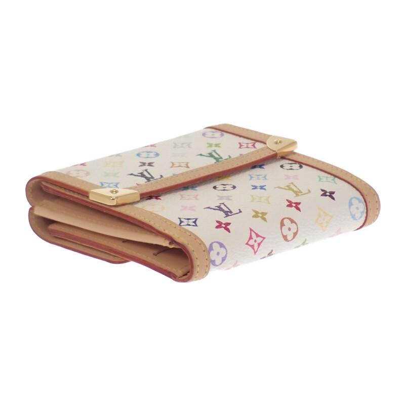 ルイヴィトン LOUIS VUITTON ポルトモネ・ビエカルトクレディ 三つ折り財布 ブロン 村上隆 M92983 ホワイト レディース【中古】【Aランク】の画像