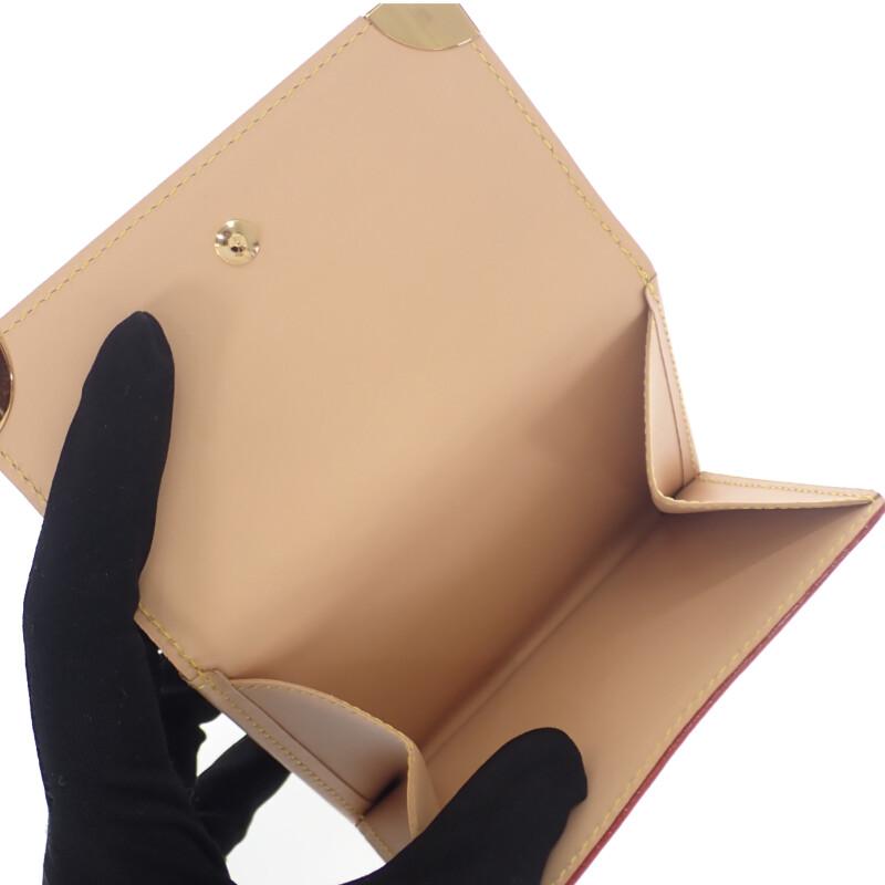 ルイヴィトン LOUIS VUITTON ポルトモネ・ビエカルトクレディ 三つ折り財布 ブロン 村上隆 M92983 ホワイト レディース【中古】【Aランク】の画像