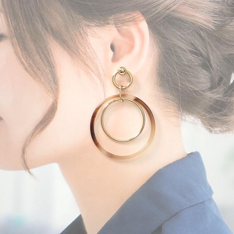 HERMES（エルメス） アミュレットデュオ ピアス メタル バッファロー 