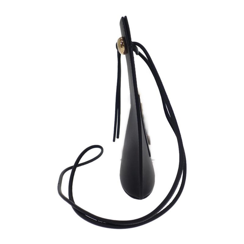 ロエベ LOEWE ペブルダイスポケット CPBPR12X01 ショルダーバッグ クラシックカーフ ブラック ゴールド金具 レディース【中古】【Aランク】の画像