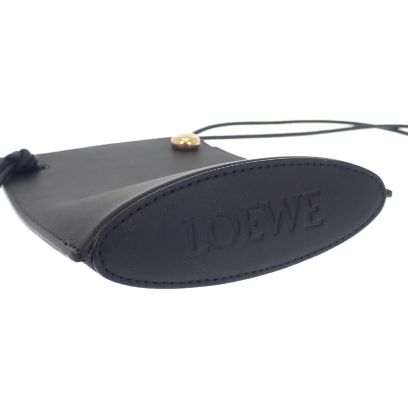 ロエベ LOEWE ペブルダイスポケット CPBPR12X01 ショルダーバッグ クラシックカーフ ブラック ゴールド金具 レディース【中古】【Aランク】の画像