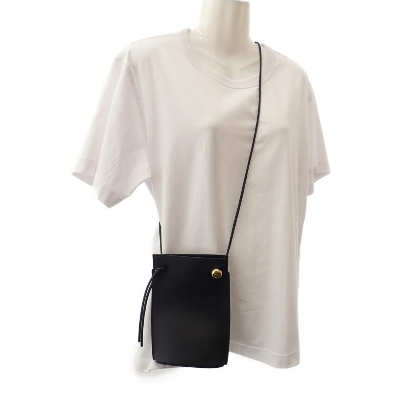 ロエベ LOEWE ペブルダイスポケット CPBPR12X01 ショルダーバッグ クラシックカーフ ブラック ゴールド金具 レディース【中古】【Aランク】の画像