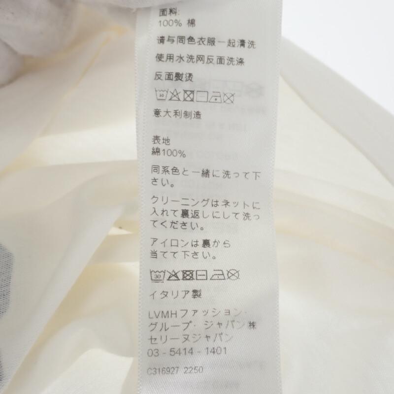 セリーヌ CELINE アンカー 70’s クルーネック M 2X80D671Q.01MA 半袖Ｔシャツ コットン ホワイト ネイビー レディース【中古】【Aランク】の画像
