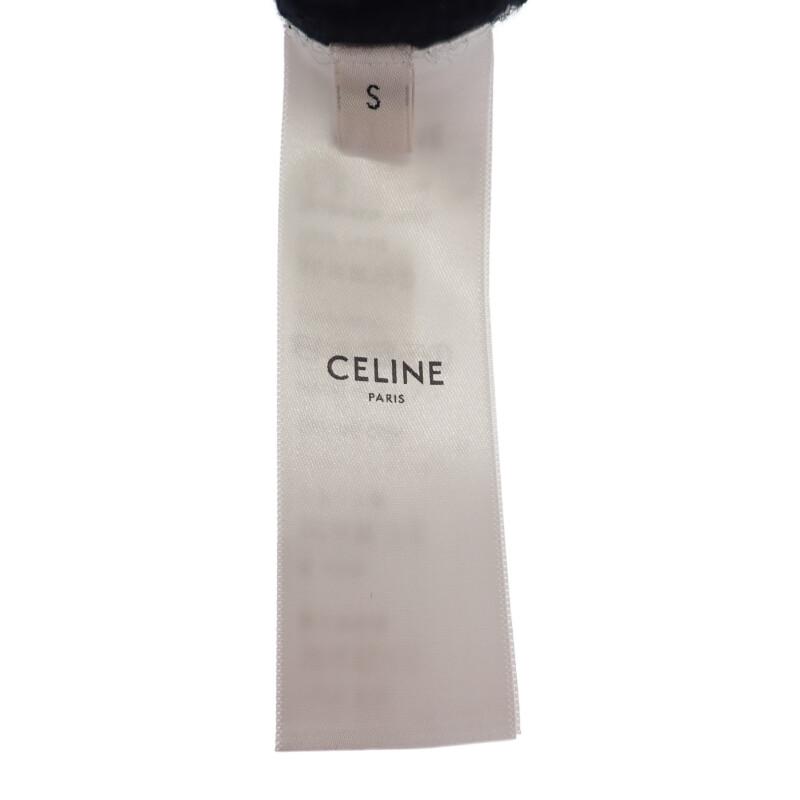 セリーヌ CELINE オーバーサイズ S 2A19R423P.38NO セーター ウール ブラック 黒 レディース ロゴ ニット トップス【中古】【Aランク】の画像