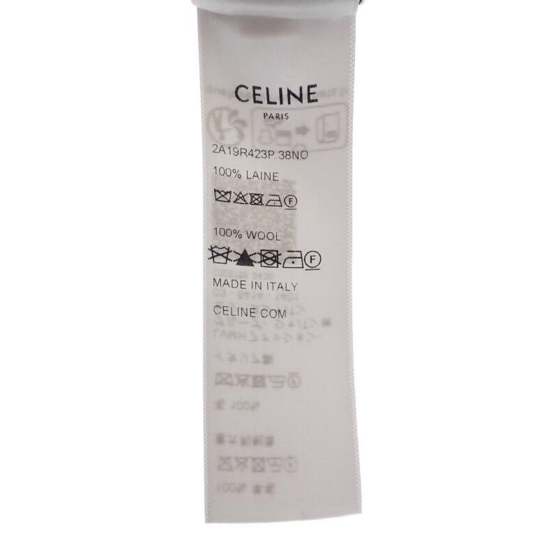 セリーヌ CELINE オーバーサイズ S 2A19R423P.38NO セーター ウール ブラック 黒 レディース ロゴ ニット トップス【中古】【Aランク】の画像