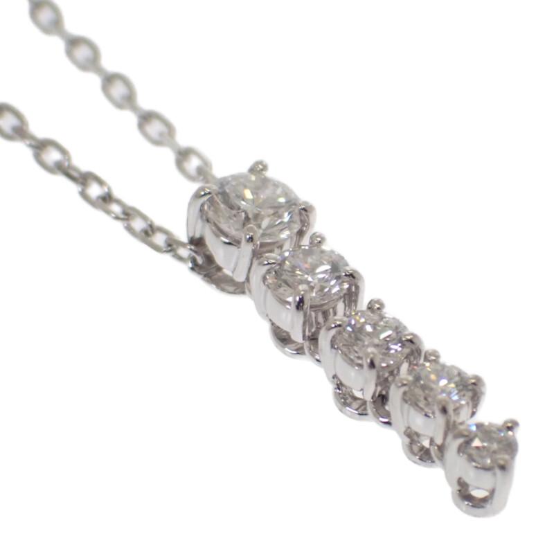ミキモト MIKIMOTO グラデーション ネックレス ペンダント K18ホワイトゴールド レディース 定番【中古】【Aランク】の画像