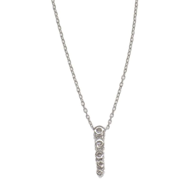 ミキモト MIKIMOTO グラデーション ネックレス ペンダント K18ホワイトゴールド レディース 定番【中古】【Aランク】の画像