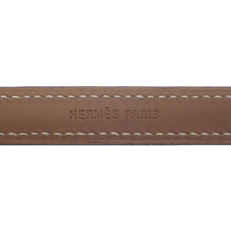 エルメス HERMES セリエ ルーピング ソルド品 ブレスレット レザー ブラウン ブラック シルバー金具 レディース メンズ【中古】【Aランク】_3