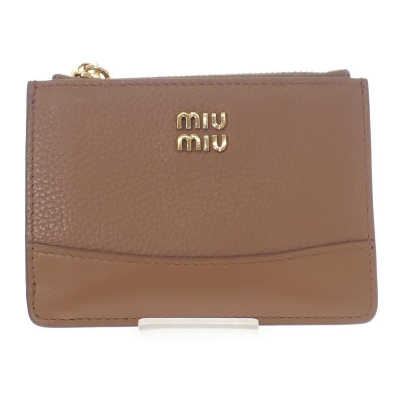 miu miu（ミュウミュウ） ロゴ レザー コインケース 5MC0932C3Y カード