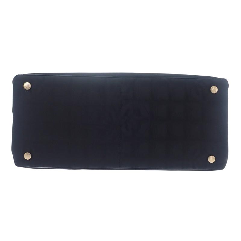 シャネル CHANEL ニュートラベルライントート MM A15991 トートバッグ ナイロン レザー ブラック レディース【中古】【ABランク】の画像