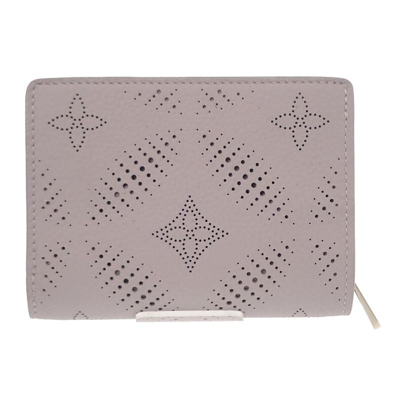 ルイヴィトン LOUIS VUITTON ポルトフォイユ・クレア M13470 二つ折り財布 モノグラムマヒナ ブルームグレー ピンク【中古】【Aランク】の画像