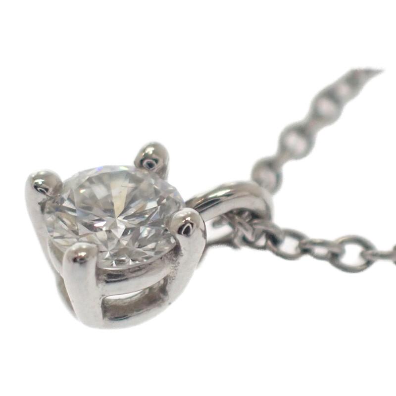 ティファニー TIFFANY&Co. ソリティアペンダント ネックレス 美品 Pt950 プラチナ ダイヤモンド シンプル  レディース【中古】【Aランク】の画像