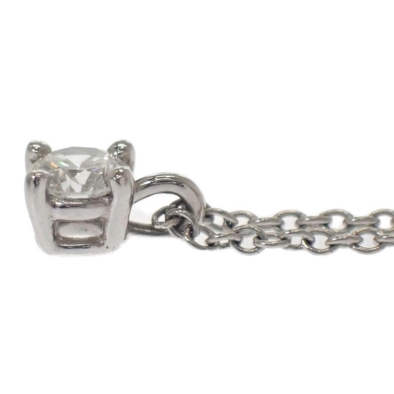 ティファニー TIFFANY&Co. ソリティアペンダント ネックレス 美品 Pt950 プラチナ ダイヤモンド シンプル  レディース【中古】【Aランク】の画像