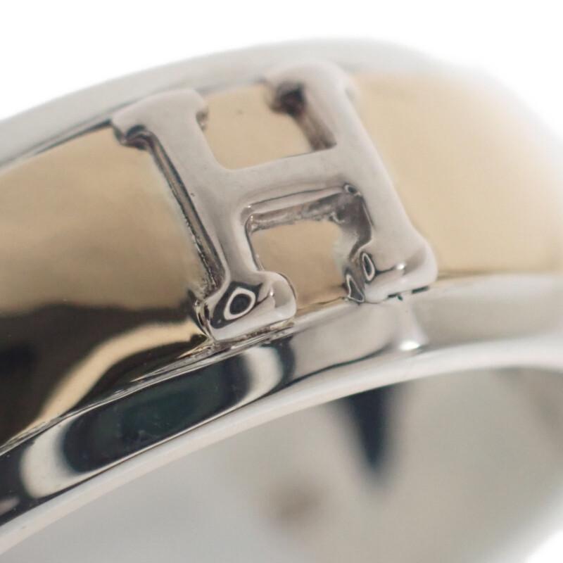 エルメス HERMES Hロゴ 15号 リング シルバー925 K18YG イエローゴールド レディース メンズ【中古】【Aランク】の画像