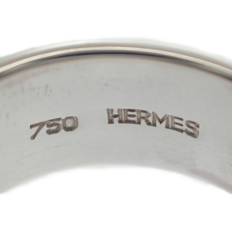 エルメス HERMES Hロゴ 15号 リング シルバー925 K18YG イエローゴールド レディース メンズ【中古】【Aランク】の画像