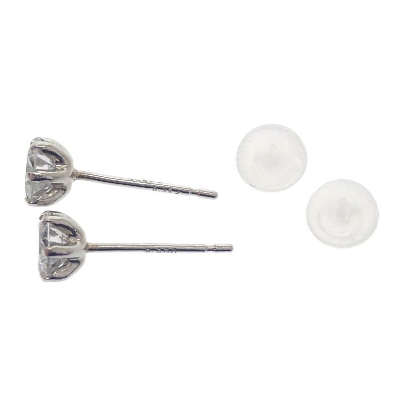 デザインジュエリー 1粒ダイヤ スタッドピアス ピアス Pt900プラチナ ダイヤモンド 0.352ct レディース【中古】【Aランク】の画像