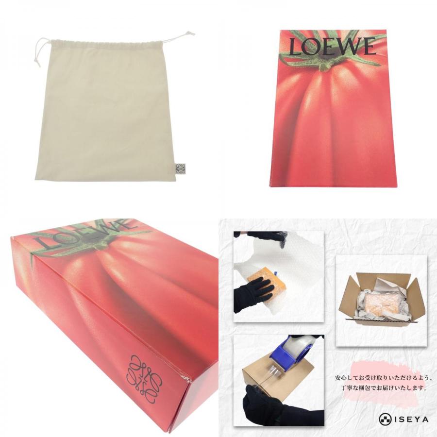 ロエベ LOEWE ペブルポーチ CANBSPPX01 ショルダーバッグ カーフ グリーン 緑 シルバー金具 レディース 上品【中古】【Aランク】の画像