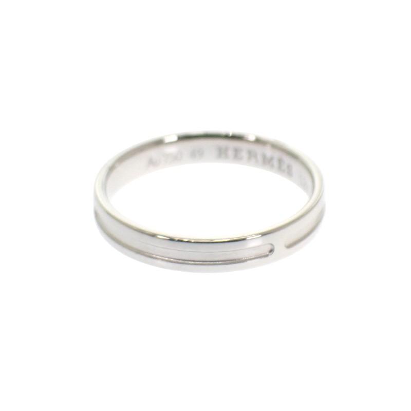 エルメス HERMES アンプラント 9号 リング 保存箱付属 K18ホワイトゴールド K18WG #49 レディース 【中古】【Aランク】の画像