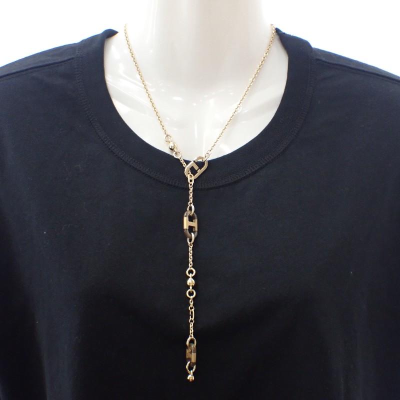 エルメス HERMES シュルメールPM ネックレス メタル バッファローホーン ゴールド レディース【中古】【Aランク】の画像