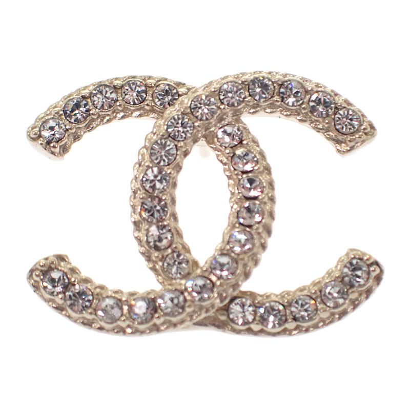 シャネル CHANEL ココマーク ピアス メタル ストラス ゴールド  箱付 ギフト レディース【中古】【Aランク】の画像
