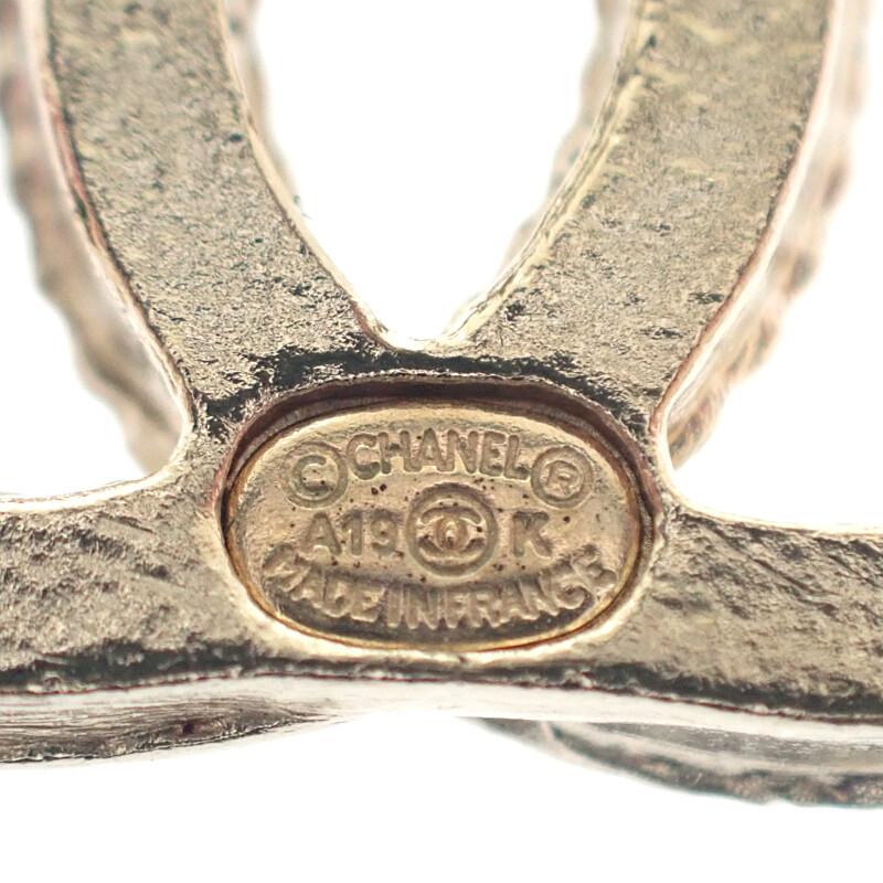 シャネル CHANEL ココマーク ピアス メタル ストラス ゴールド  箱付 ギフト レディース【中古】【Aランク】の画像