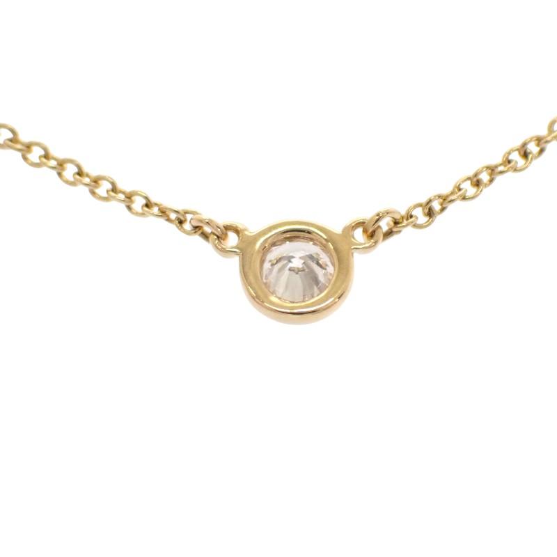 ティファニー TIFFANY&Co. バイザヤード シングル ダイヤモンド ネックレス 保存箱付属  18金 K18イエローゴールド【中古】【Aランク】の画像