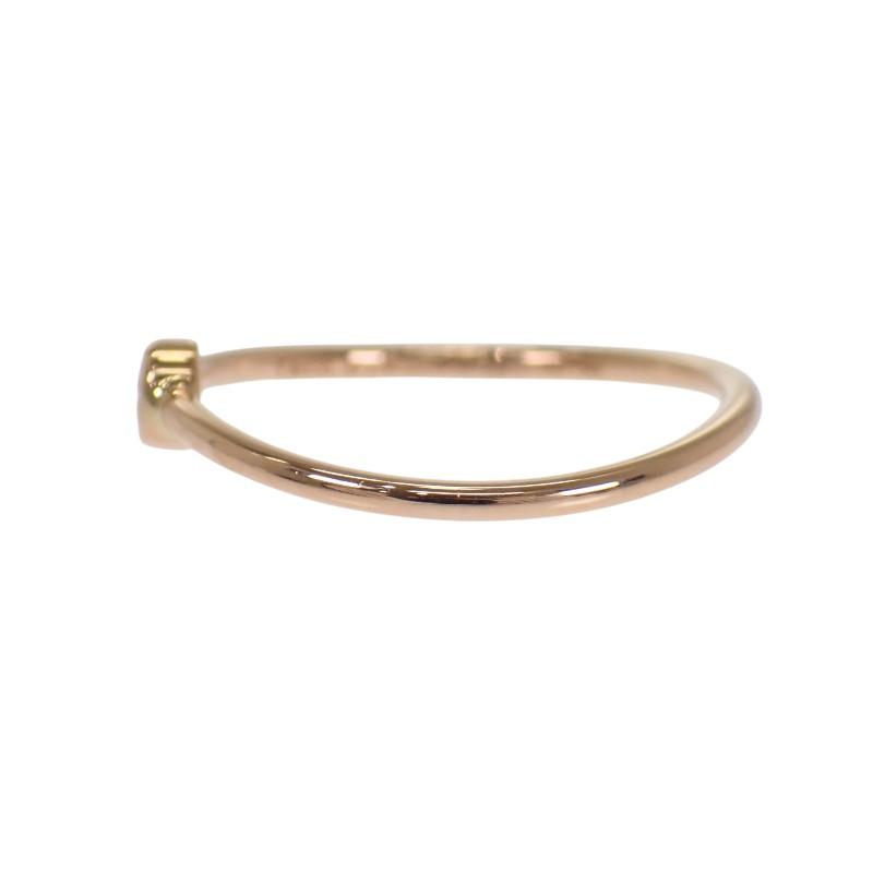 ティファニー TIFFANY&Co. ウェーブ シングルロウ 8号  60016977 リング 18金 K18ピンクゴールド ダイヤモンド【中古】【Aランク】の画像