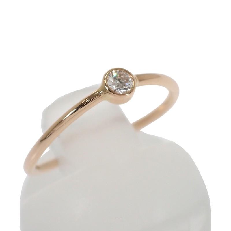 ティファニー TIFFANY&Co. ウェーブ シングルロウ 8号  60016977 リング 18金 K18ピンクゴールド ダイヤモンド【中古】【Aランク】の画像