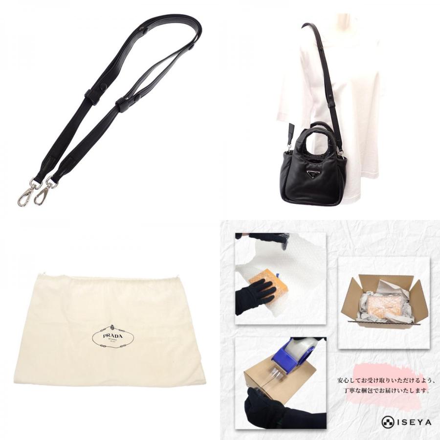 o09 保存袋付 プラダ ロゴ金具 ギャザー パテントレザー 2way 
