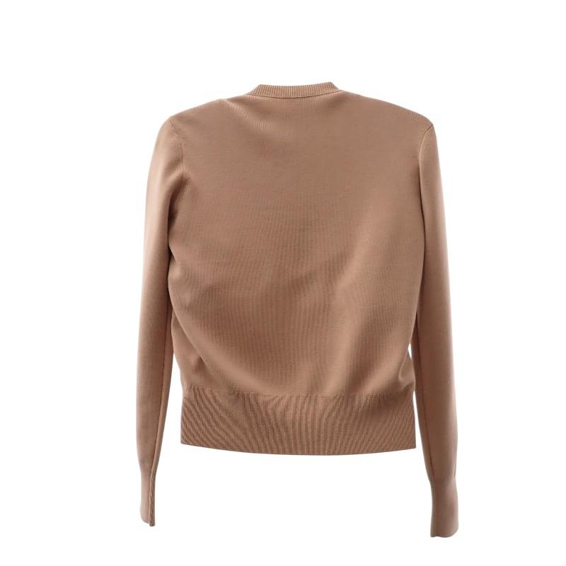 モンクレール MONCLER ダウン切替 ニットカーディガン CARDIGAN TRICOT XS ダウン90%/フェザー10％ ピンク レディース【中古】【ABランク】の画像