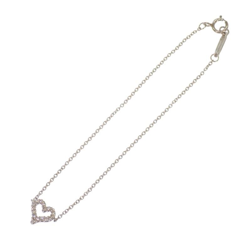 ティファニー TIFFANY&Co. センチメンタルハート ブレスレット Pt950プラチナ レディース ミニ ジュエリー かわいい【中古】【Aランク】の画像