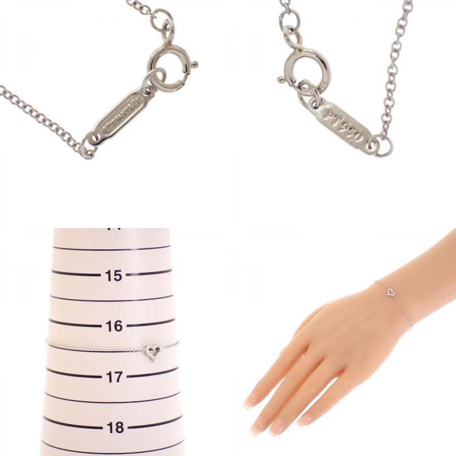 ティファニー TIFFANY&Co. センチメンタルハート ブレスレット Pt950プラチナ レディース ミニ ジュエリー かわいい【中古】【Aランク】の画像