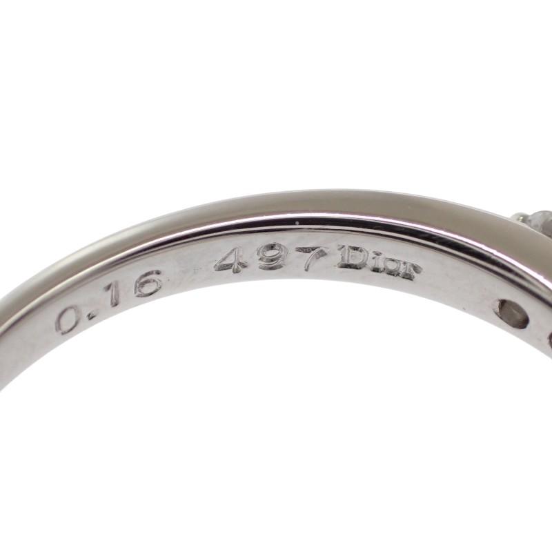 ディオール Dior ダイヤ 12号 リング 指輪 美品 Pt950プラチナ ダイヤモンド レディース【中古】【Aランク】の画像