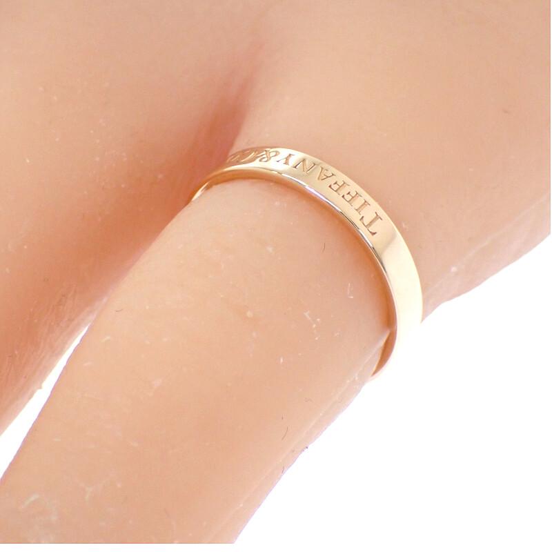 ティファニー TIFFANY&Co. フラット バンド リング 8.5号 指輪 美品 18金 K18ピンクゴールド レディース【中古】【Aランク】の画像