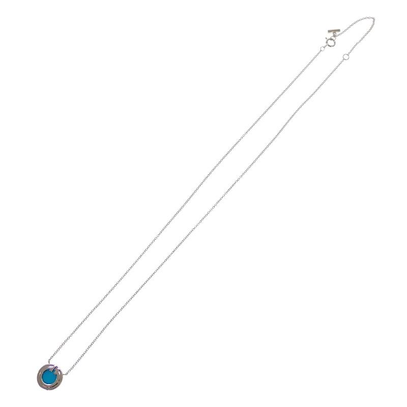 ティファニー TIFFANY&Co. サークルペンダント 67467701 ネックレス K18ホワイトゴールド ターコイズ レディース【中古】【Aランク】の画像