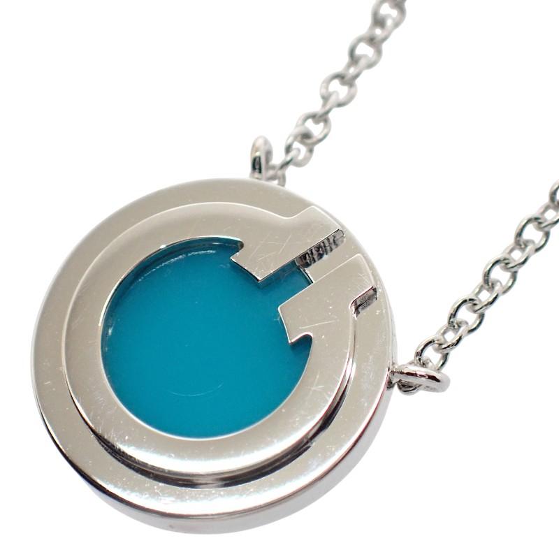 ティファニー TIFFANY&Co. サークルペンダント 67467701 ネックレス K18ホワイトゴールド ターコイズ レディース【中古】【Aランク】の画像